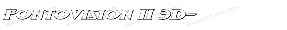 Fontovision II 3D字体转换